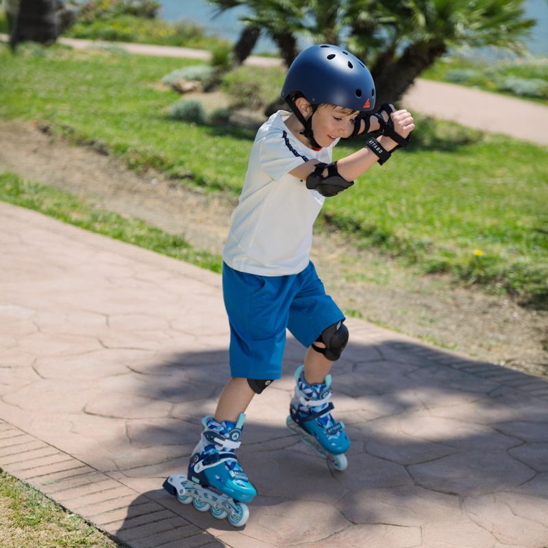 Łyżworolki dziecięce ATTABO 2 w 1  Flashled regulowane niebieski 15