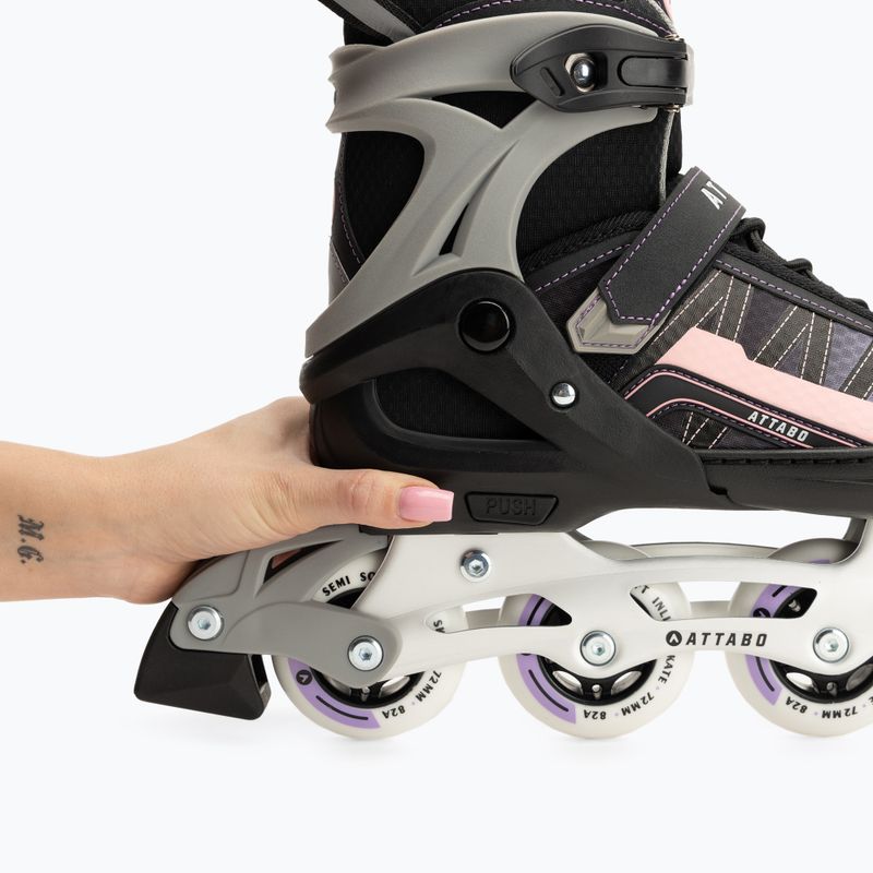 Łyżworolki dziecięce ATTABO Bladeroll 2 w 1 regulowane różowy 8