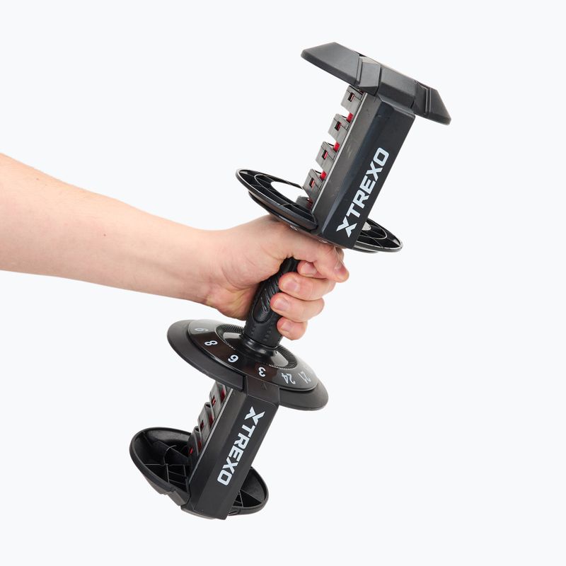 Uchwyt XTREXO do hantli regulowanej 24 kg TXO-B4W002-B czarny 6