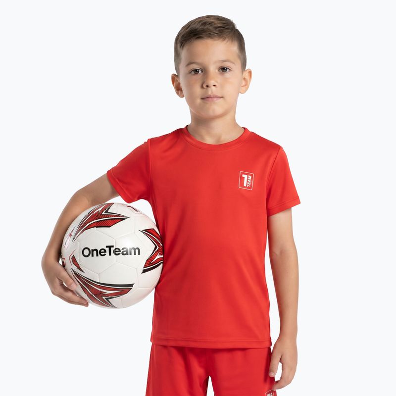 Komplet piłkarski dziecięcy OneTeam Precision Set koszulka i spodenki czerwony 5