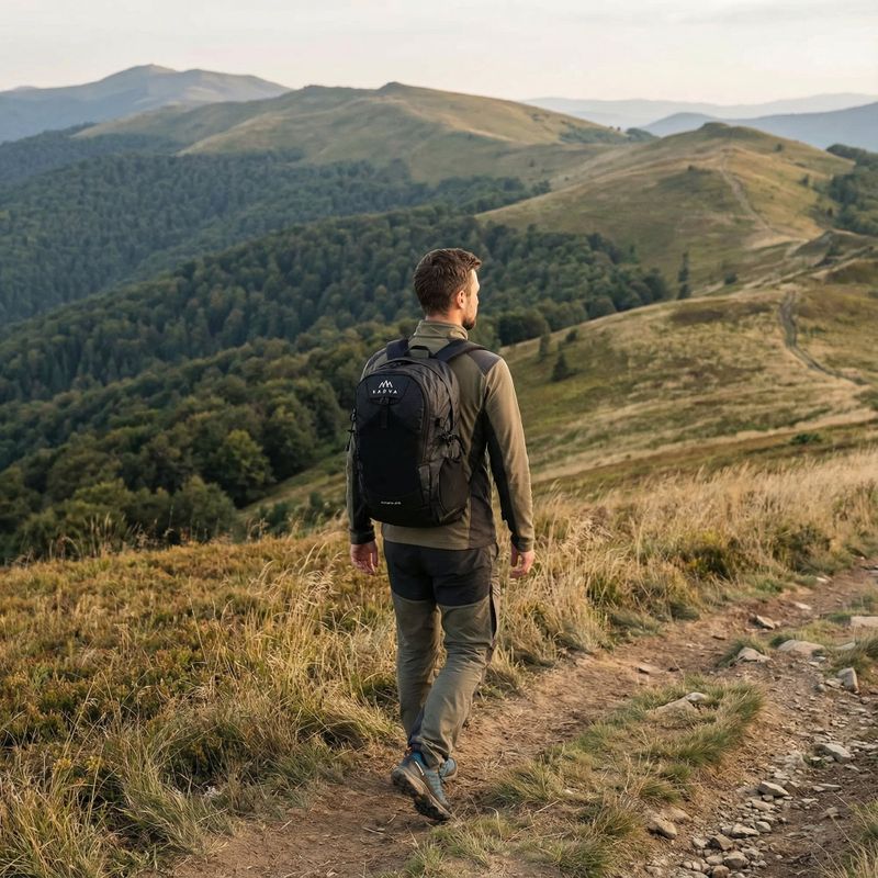 Plecak turystyczny KADVA kieszeń na laptopa Krok 25 l czarny 11