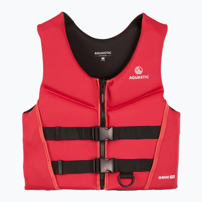 Kamizelka asekuracyjna AQUASTIC Omni 50N neoprenowa różowy
