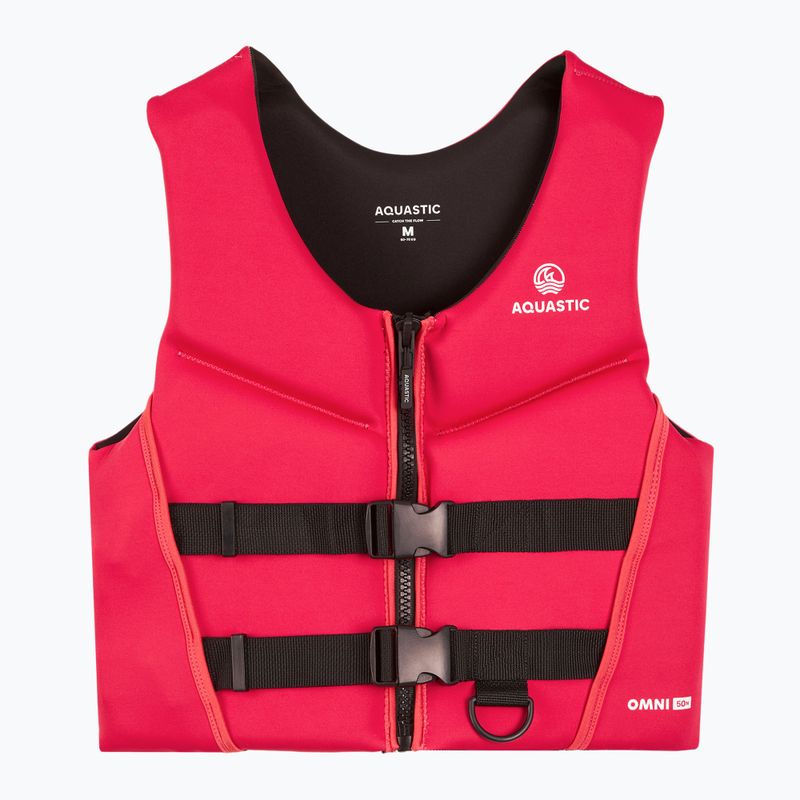 Kamizelka asekuracyjna AQUASTIC Omni 50N neoprenowa różowy