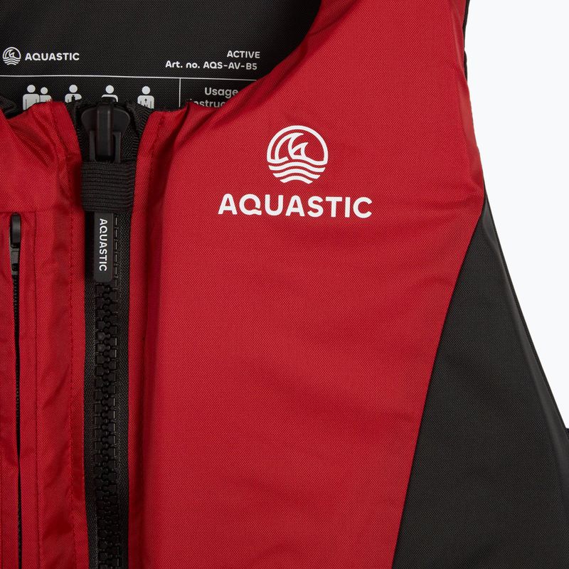 Kamizelka asekuracyjna AQUASTIC Active 50N czerwony 3