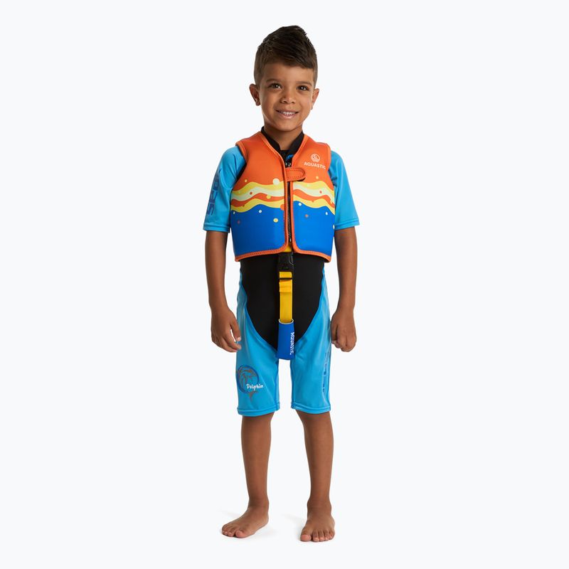Kamizelka asekuracyjna AQUASTIC Junior pomarańczowo/niebieski 4