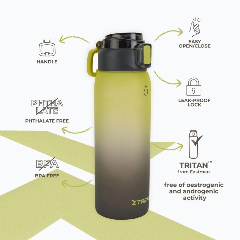Bidon XTREXO Haust 1000 ml żółty/czarny 3