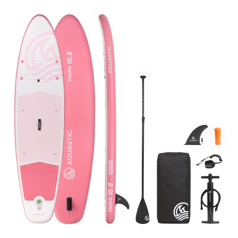Zestaw deska SUP pompowana AQUASTIC Taupo 10'8" allround różowy 18