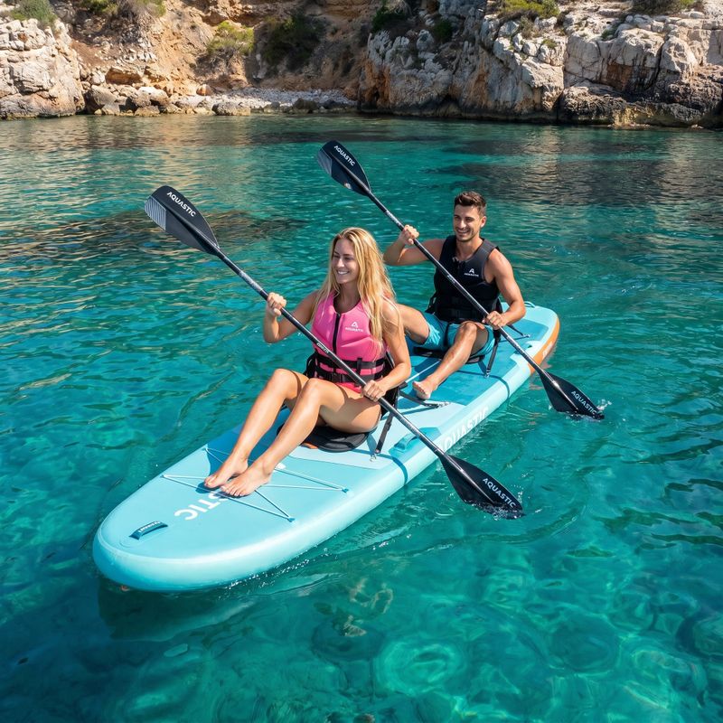 Zestaw deska SUP pompowana AQUASTIC Tourer 12'0" 2-os zielony 21