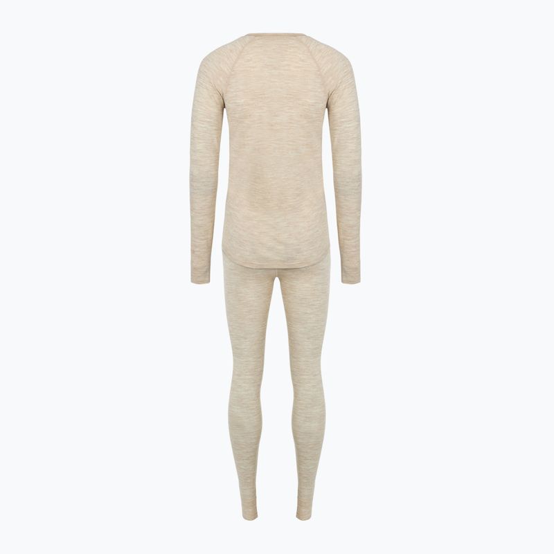 Komplet bielizny termoaktywnej damskiej WOOLCANO Merino 100% SET0543 beżowy 11
