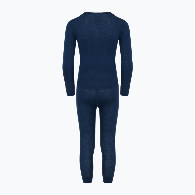 Komplet bielizny termoaktywnej dziecięcej WOOLCANO Merino 100% SET0683 granatowy 3