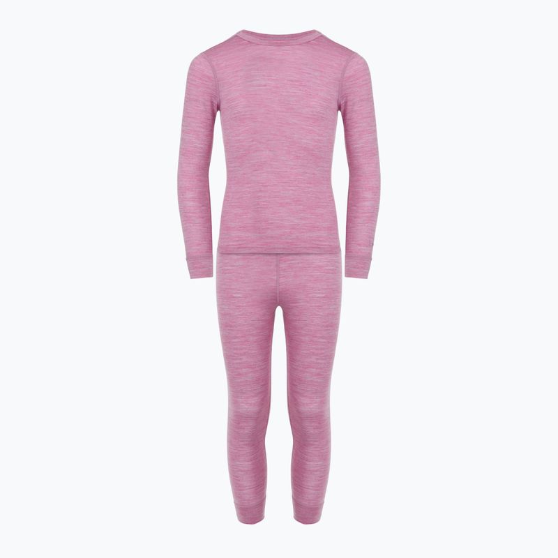 Komplet bielizny termoaktywnej dziecięcej WOOLCANO Merino 100% SET0683 fioletowy 2