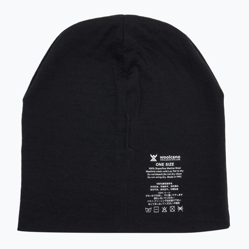 Czapka WOOLCANO MERINO 100% HAT0441 czarny 5