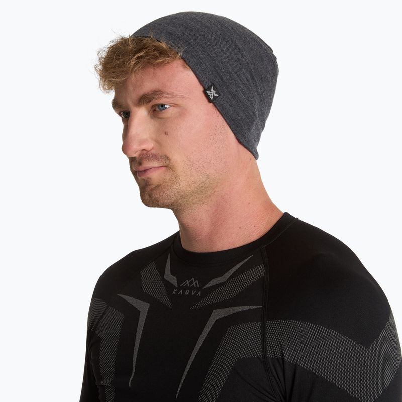 Czapka WOOLCANO MERINO 100% HAT0441 szary