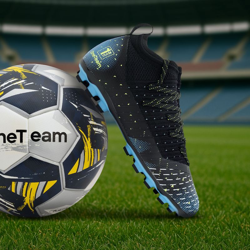 Buty piłkarskie dziecięce OneTeam NAMAYRO TEEN AG/MG czarny 2