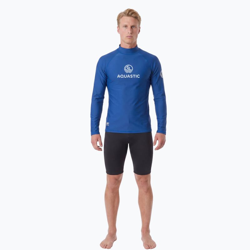 Longsleeve do pływania AQUASTIC UV 50+ UPF Rimos granatowy 5