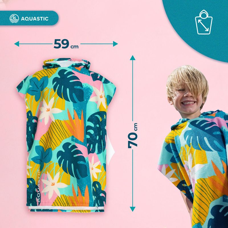 Ponczo dziecięce AQUASTIC Sunny JR kwiaty 15