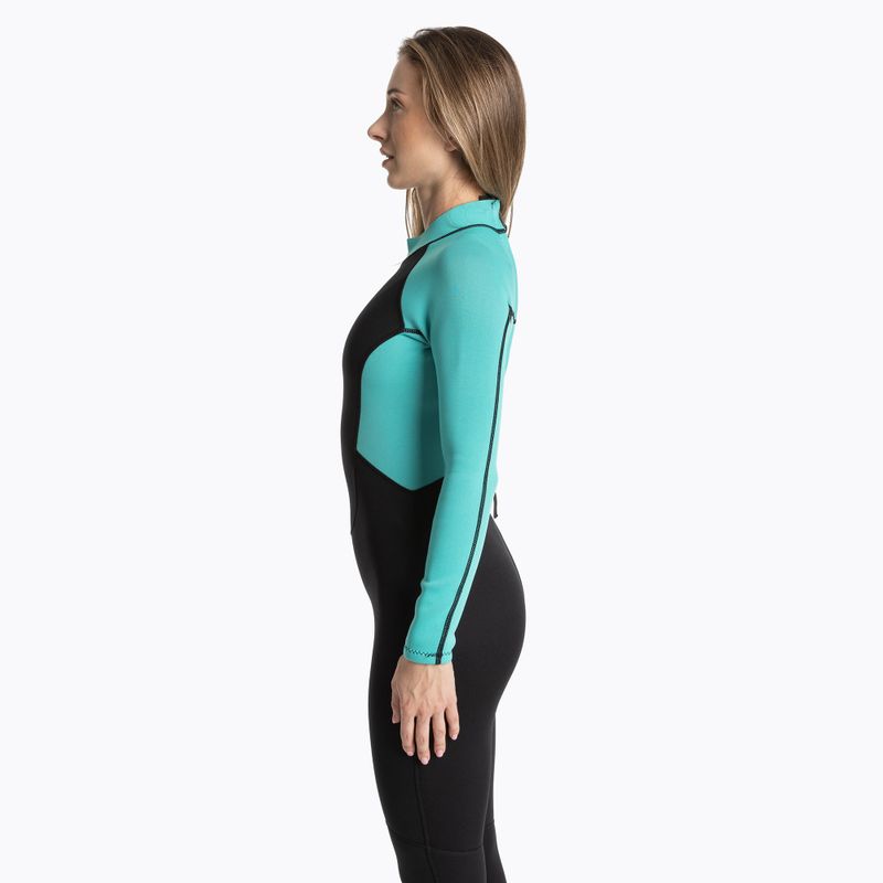 Pianka do pływania damska AQUASTIC Wavey LG WMNS 2 mm czarny/miętowy 4