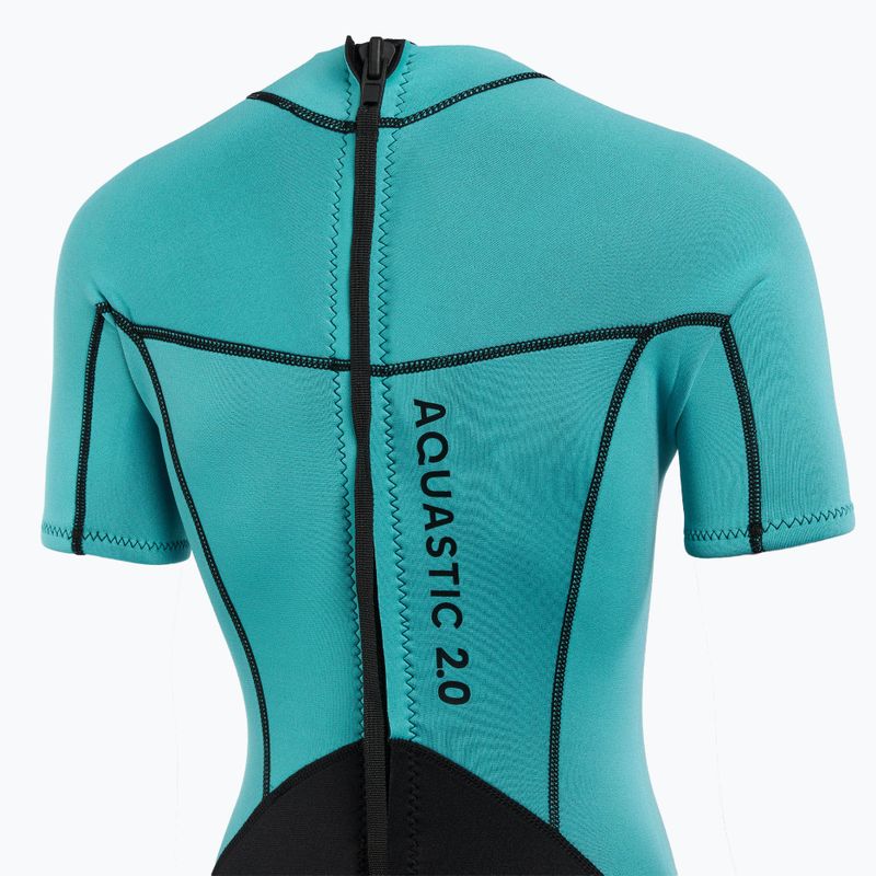 Pianka do pływania damska AQUASTIC Wavey WMNS 2 mm czarny/miętowy 5