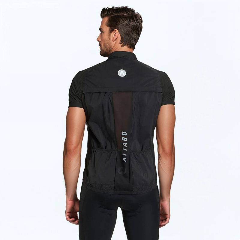 Kamizelka rowerowa ATTABO Cahayo Vest Windproof czarny 3