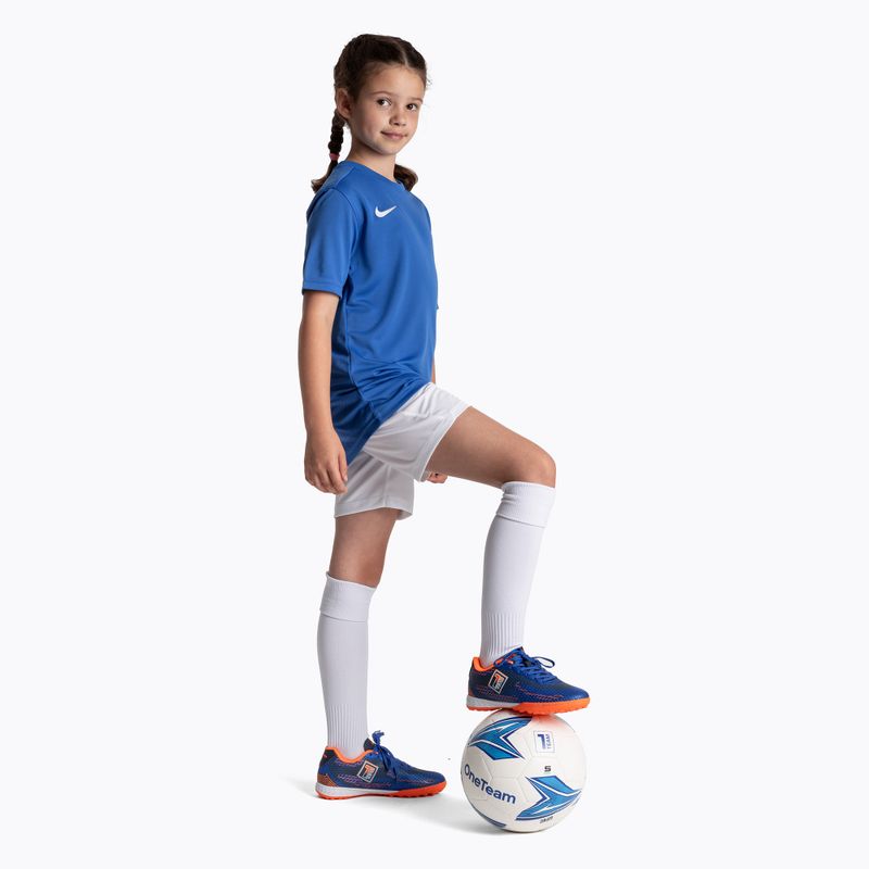 Buty piłkarskie dziecięce OneTeam Robero Teen TF granatowy/pomarańczowy 10