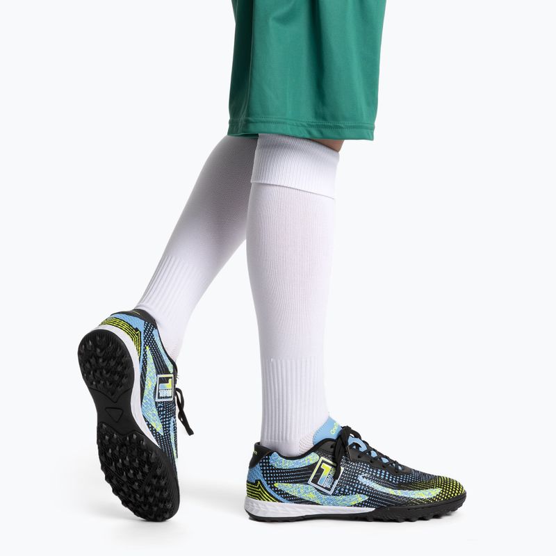 Buty piłkarskie dziecięce OneTeam Robero Teen TF czarny/niebieski 2