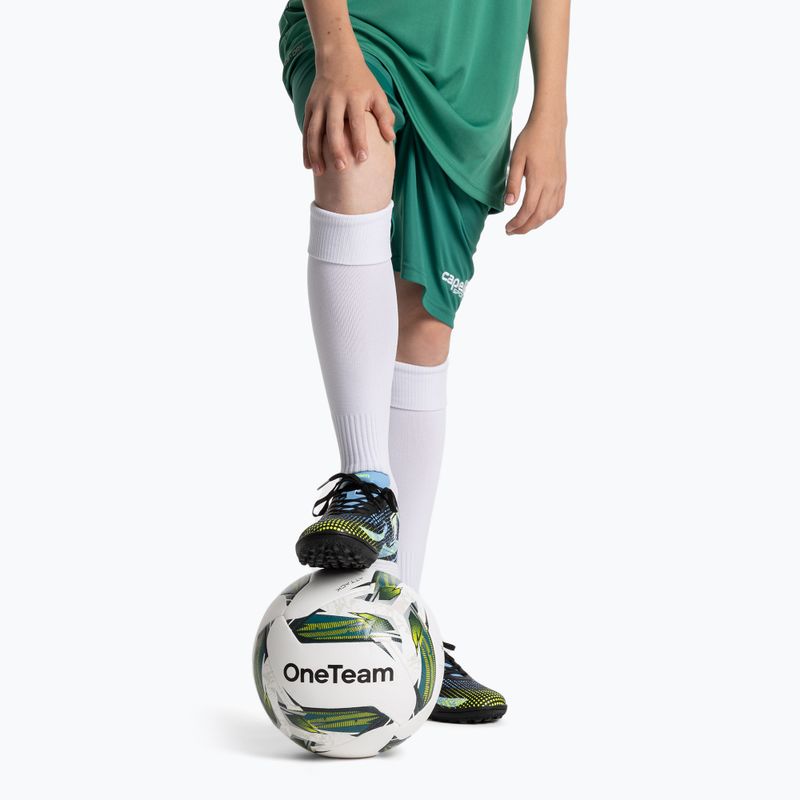 Buty piłkarskie dziecięce OneTeam Robero Teen TF czarny/niebieski 9