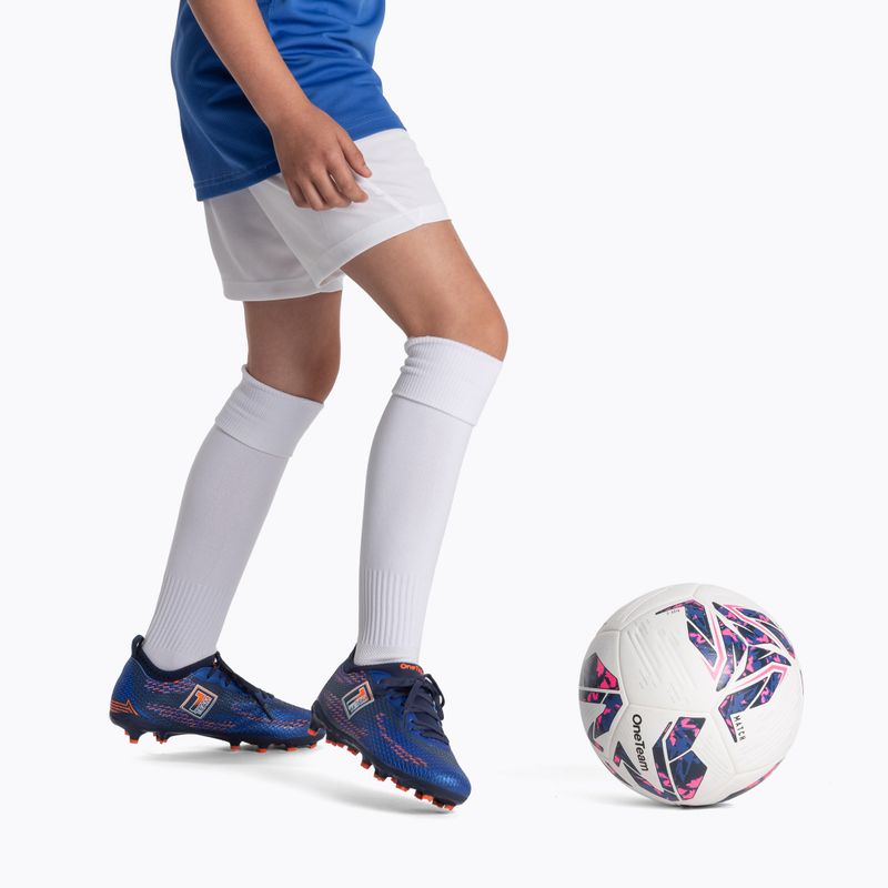 Buty piłkarskie dziecięce OneTeam Robero Teen FG/AG granatowy/pomarańczowy 13