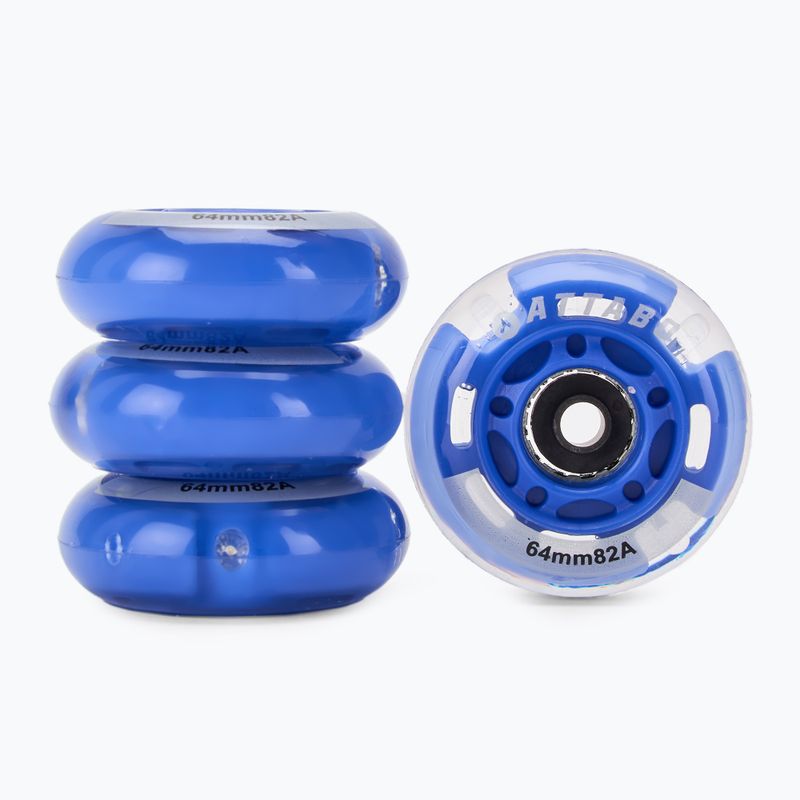 Kółka do rolek LED HUMBAKA Flashing Wheels 64 mm 4 szt. biały 2