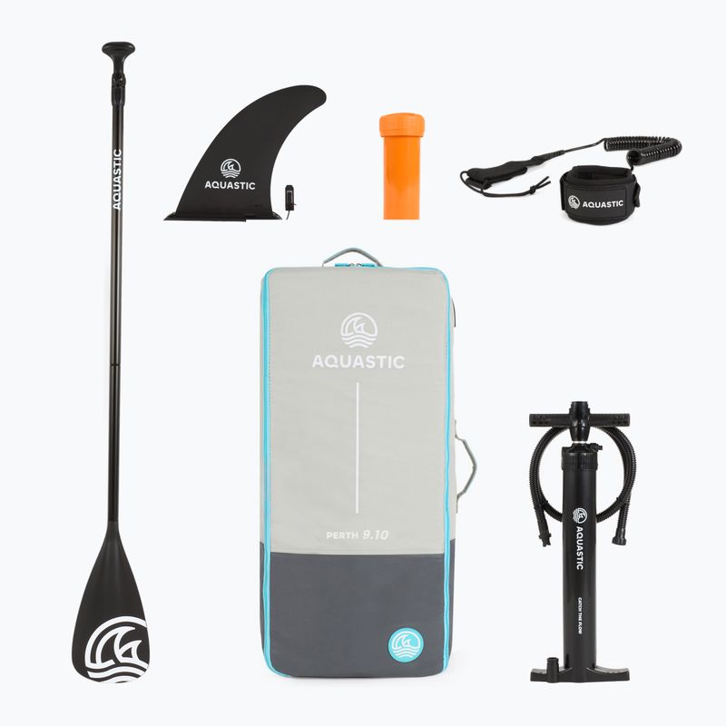 Zestaw deska SUP pompowana AQUASTIC Perth 9'10" różowy 17