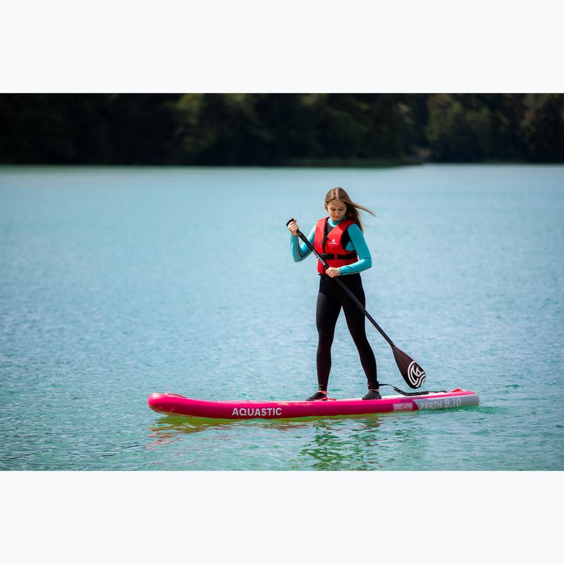 Zestaw deska SUP pompowana AQUASTIC Perth 9'10" różowy 19