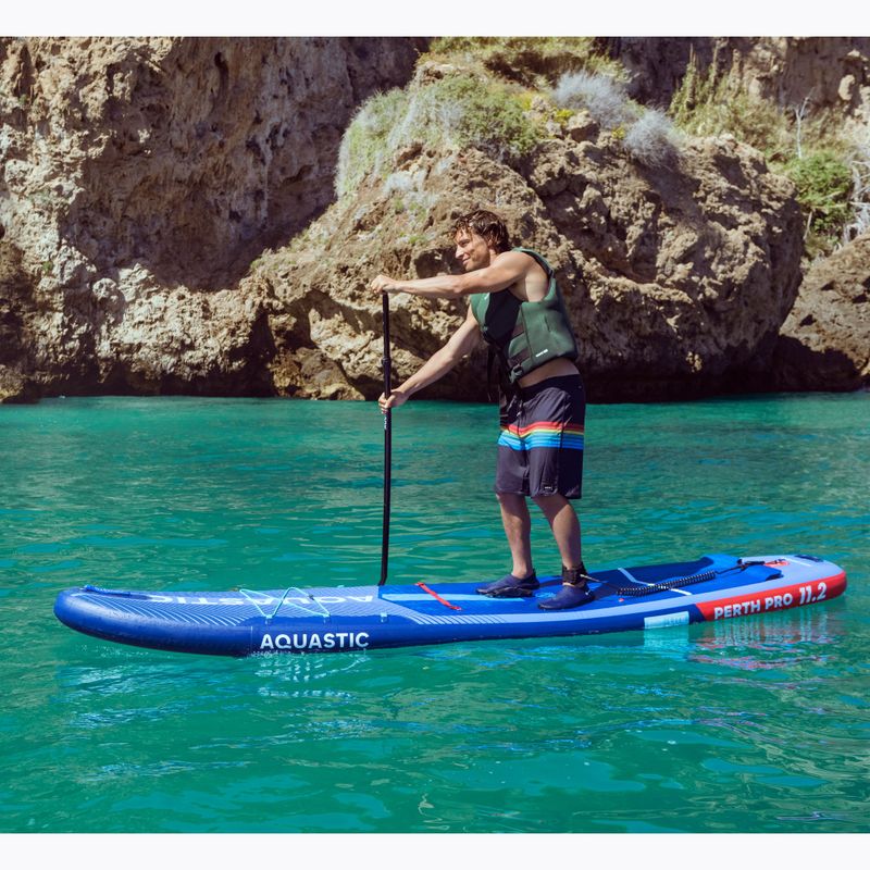 Deska SUP AQUASTIC Perth Pro 11'2" allround ciemny niebieski 25