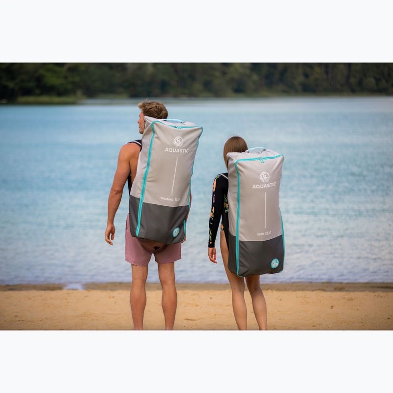 Zestaw deska SUP pompowana AQUASTIC Este 12'0" pomarańczowy 25