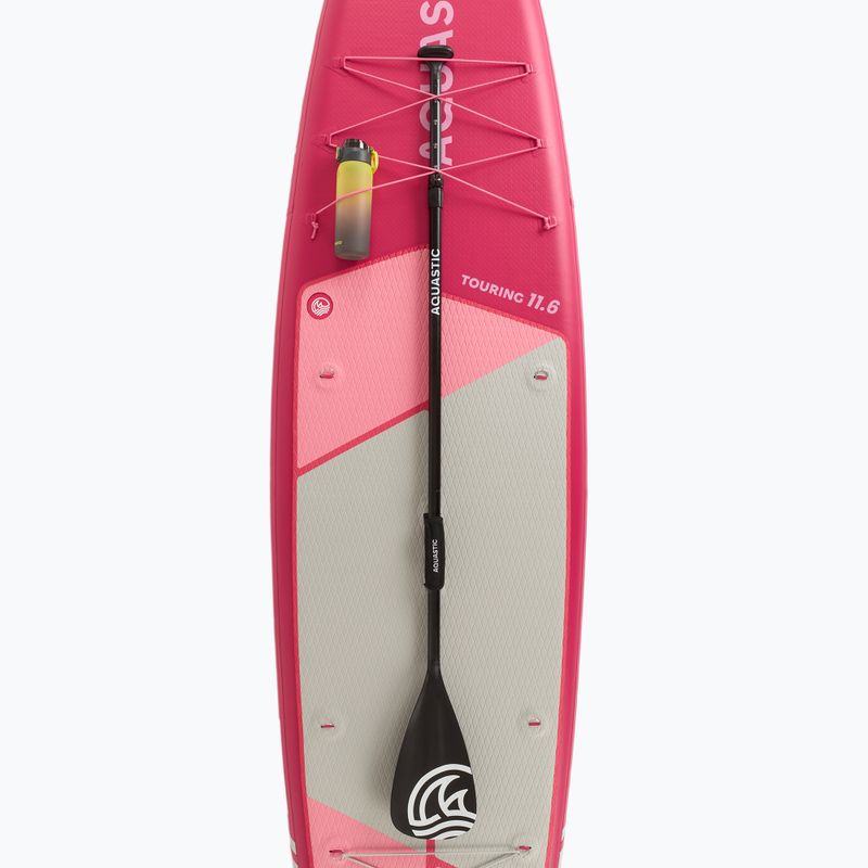 Zestaw deska SUP pompowana AQUASTIC Touring 11'6" różowy 10