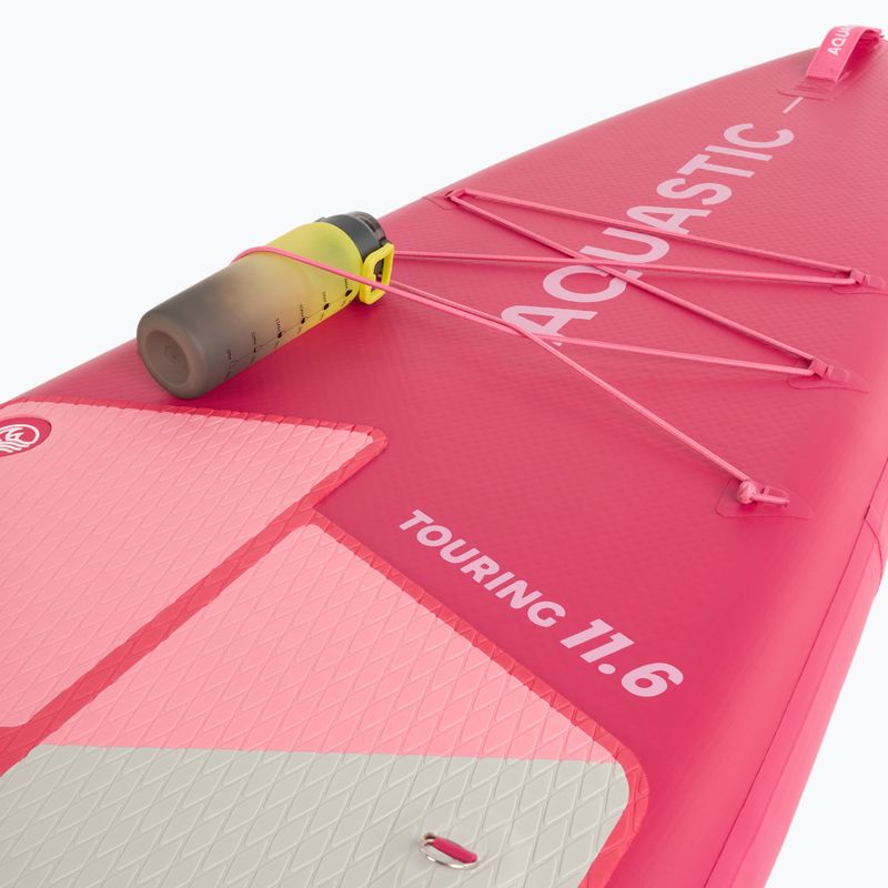 Zestaw deska SUP pompowana AQUASTIC Touring 11'6" różowy 11