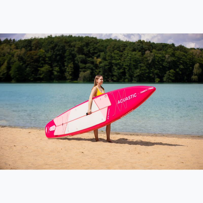 Zestaw deska SUP pompowana AQUASTIC Touring 11'6" różowy 20