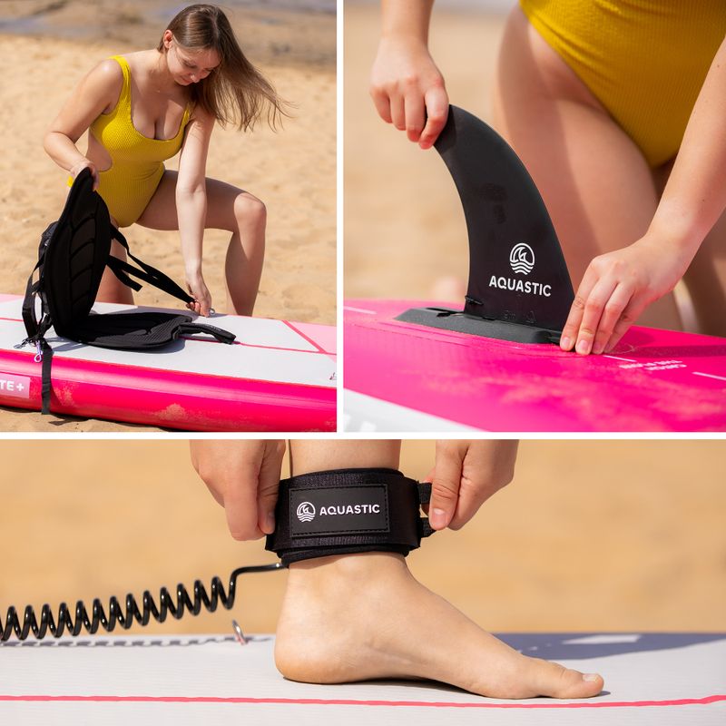 Deska SUP AQUASTIC Touring 11'6" różowy 22