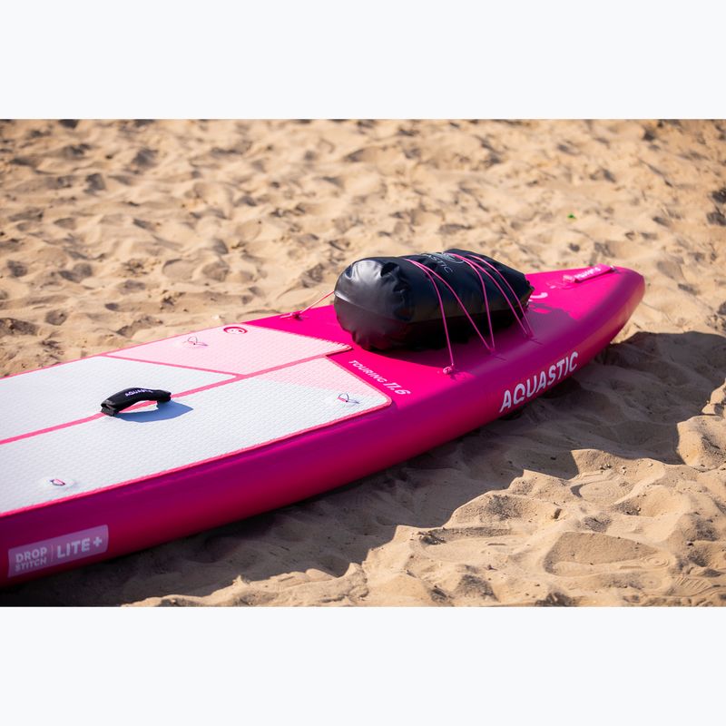 Zestaw deska SUP pompowana AQUASTIC Touring 11'6" różowy 25