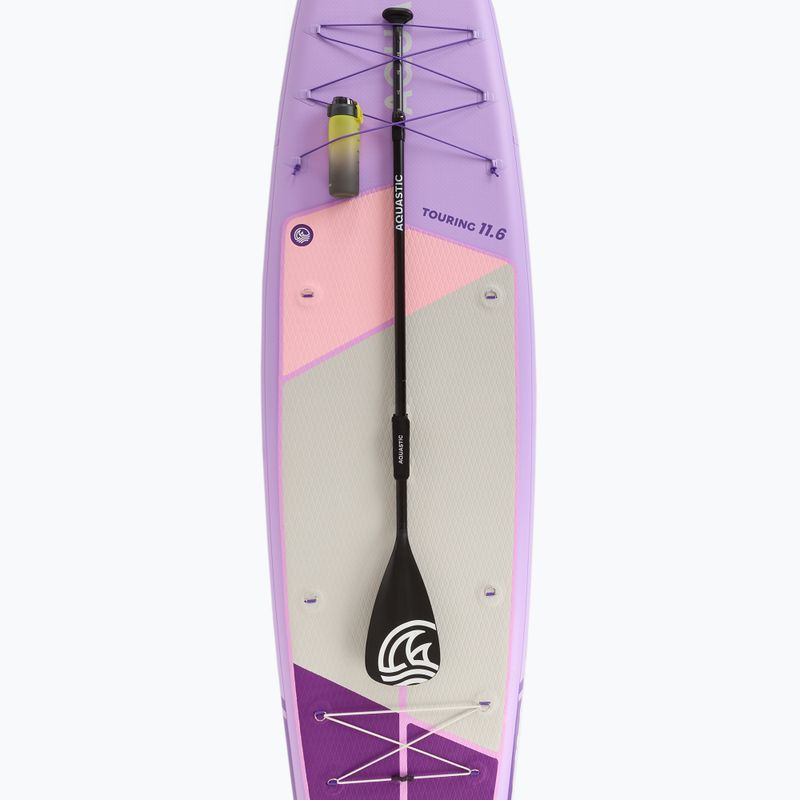 Zestaw deska SUP pompowana AQUASTIC Touring 11'6" fioletowy 10