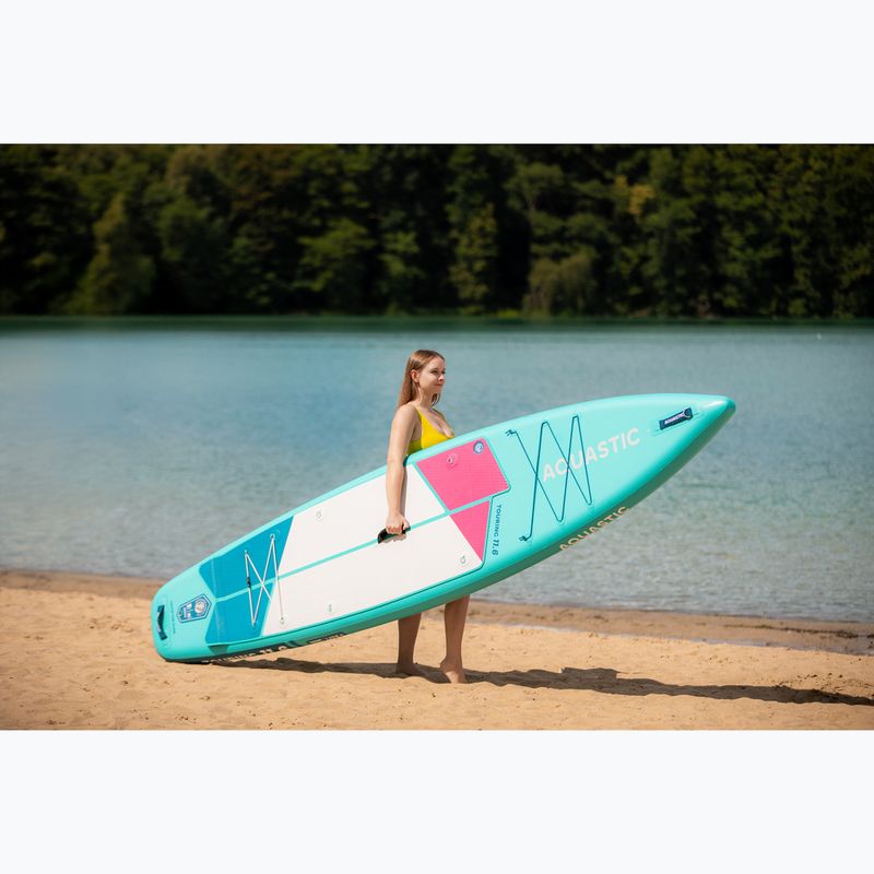 Zestaw deska SUP pompowana AQUASTIC Touring 11'6" zielony 21