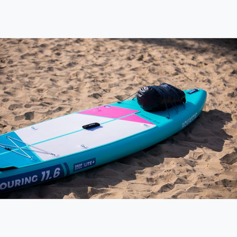 Zestaw deska SUP pompowana AQUASTIC Touring 11'6" zielony 25
