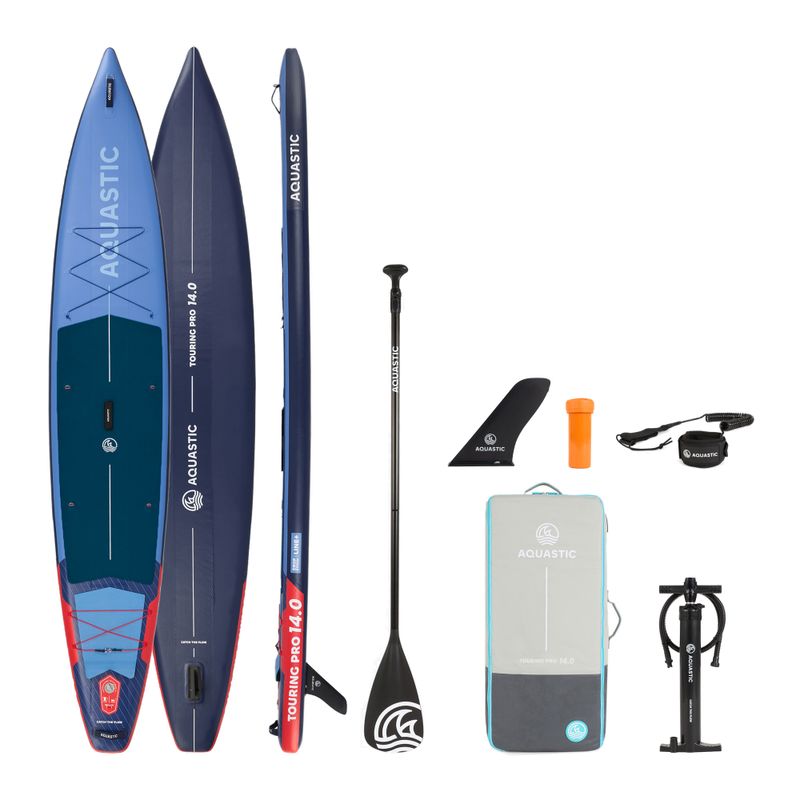 Zestaw deska SUP pompowana AQUASTIC Touring Pro 14'0" ciemny niebieski 25