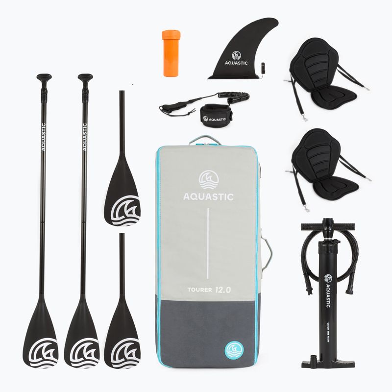 Zestaw deska SUP pompowana AQUASTIC Tourer 12'0" 2-os niebieski 19