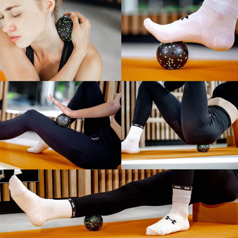 Zestaw do masażu XTREXO TRX-MST030 mały czarny/limonkowy 4