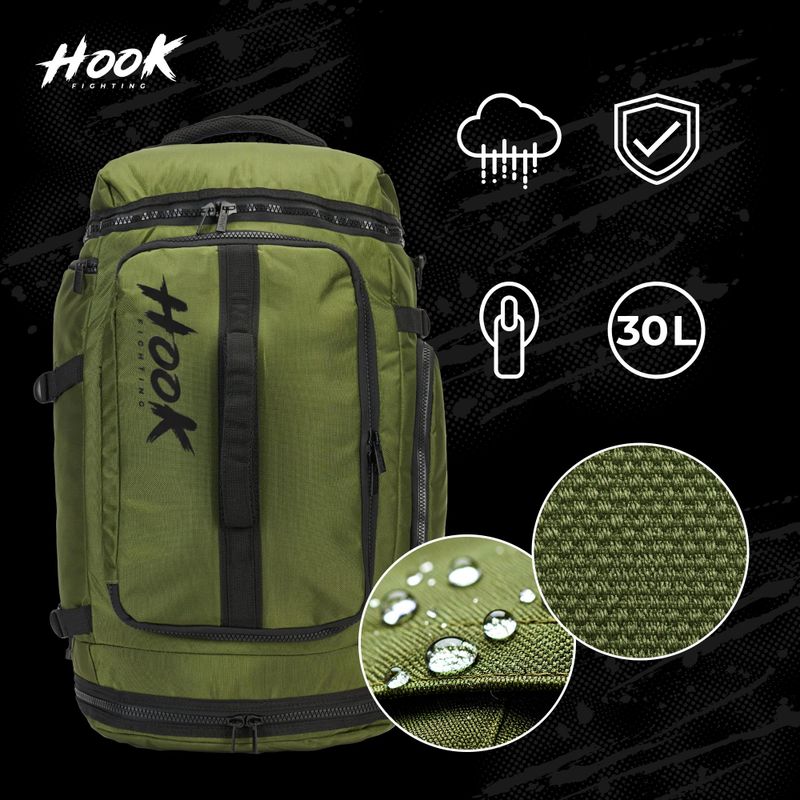Plecak/torba 2w1 HOOK FIGHTING Training Duffel Bag 30 l zielony 2