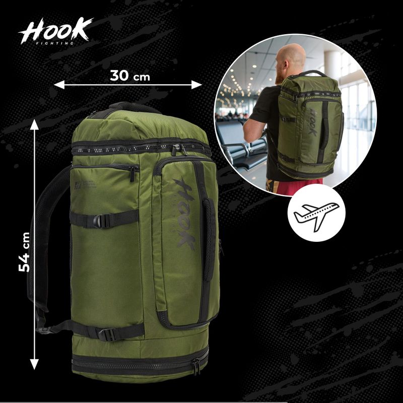 Plecak/torba 2w1 HOOK FIGHTING Training Duffel Bag 30 l zielony 17