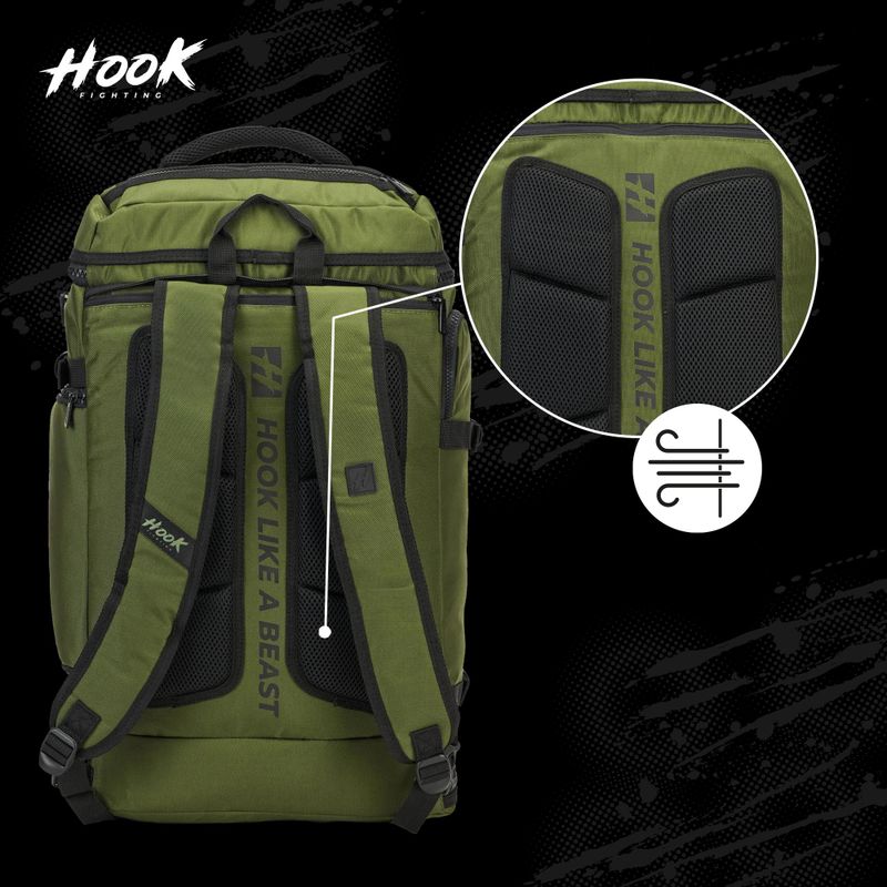 Plecak/torba 2w1 HOOK FIGHTING Training Duffel Bag 30 l zielony 18