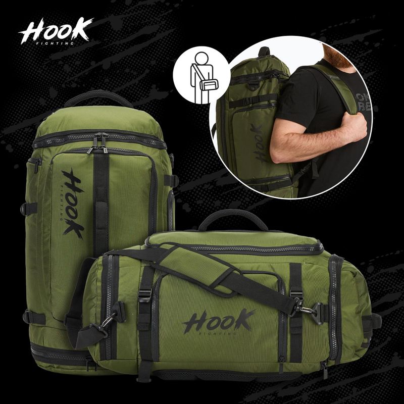 Plecak/torba 2w1 HOOK FIGHTING Camp Duffel Bag 41 l zielony 17
