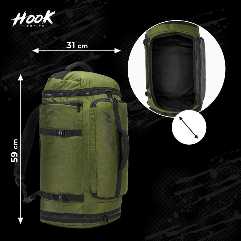Plecak/torba 2w1 HOOK FIGHTING Camp Duffel Bag 41 l zielony 18