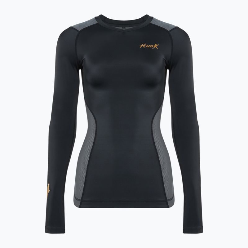 Koszulka treningowa longsleeve damska rashguard HOOK FIGHTING Base czarny 7
