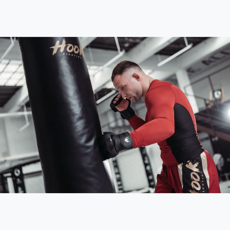 Koszulka treningowa longsleeve męska rashguard HOOK FIGHTING Base czerwony 15